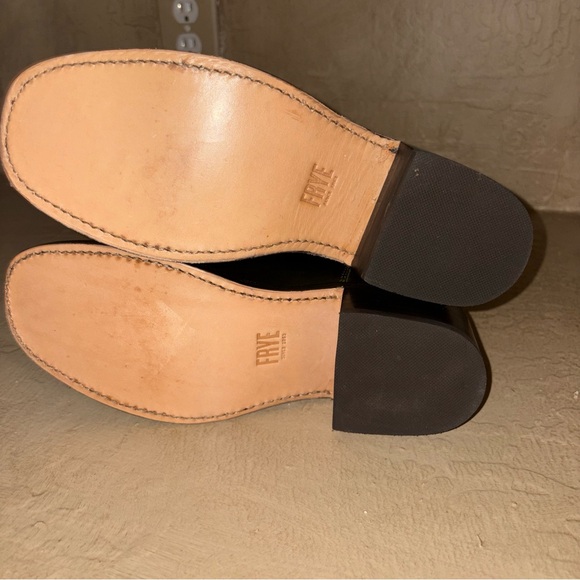 New Anthropologie x Frye Campus 14L Leather Boots Green Floral Sz 8 - Picture 5 of 6